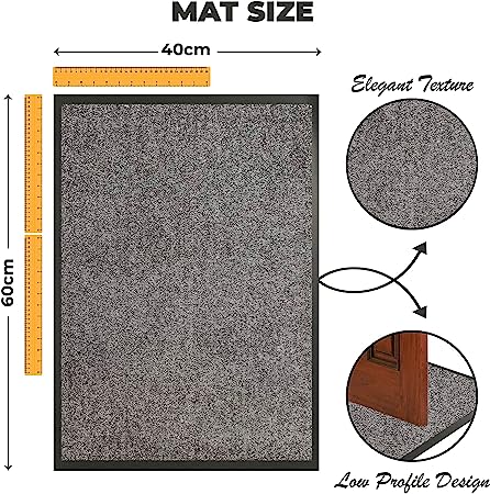 Wash & Clean Door Mat - Grey